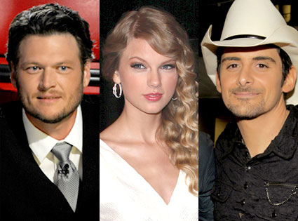 Blake Shelton, Taylor Swift, Brad Paisley Blake Shelton, Taylor Swift, Brad Paisley